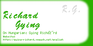 richard gying business card